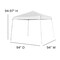 Flash Furniture White Canopy Tent, Folding Table and 4 Chair Set JJ-GZ88183Z-4LEL3-WHWH-GG - alternate 3